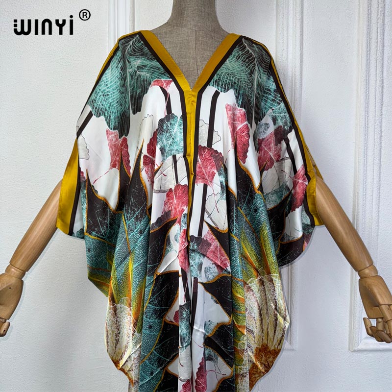 WINYI Summer african V-neck dr - Robe Silk Women recension och pris