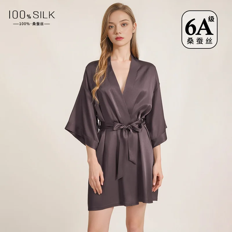 Women Pure Mulberry Silk Bathr - Robe Silk Women recension och pris