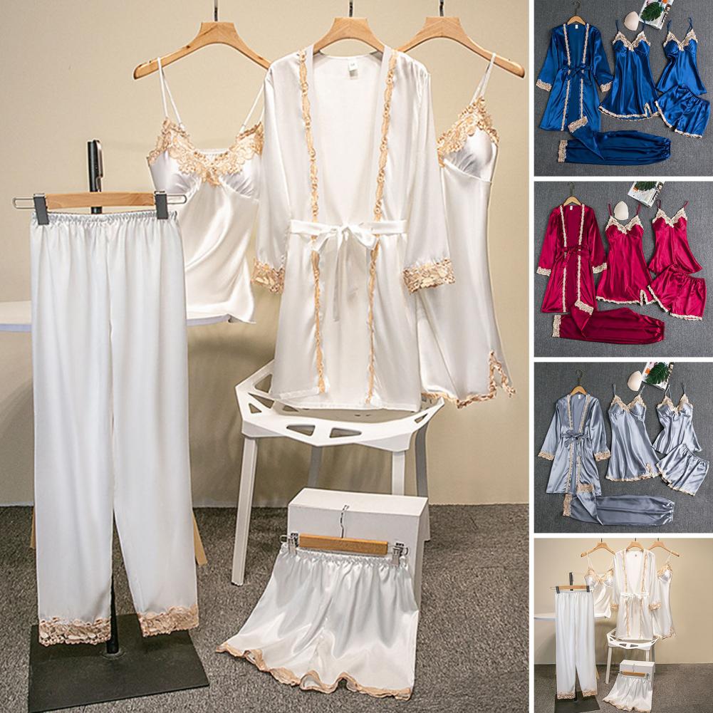 Silk-like Pajama Set Elegant S - Robe Silk Women recension och pris
