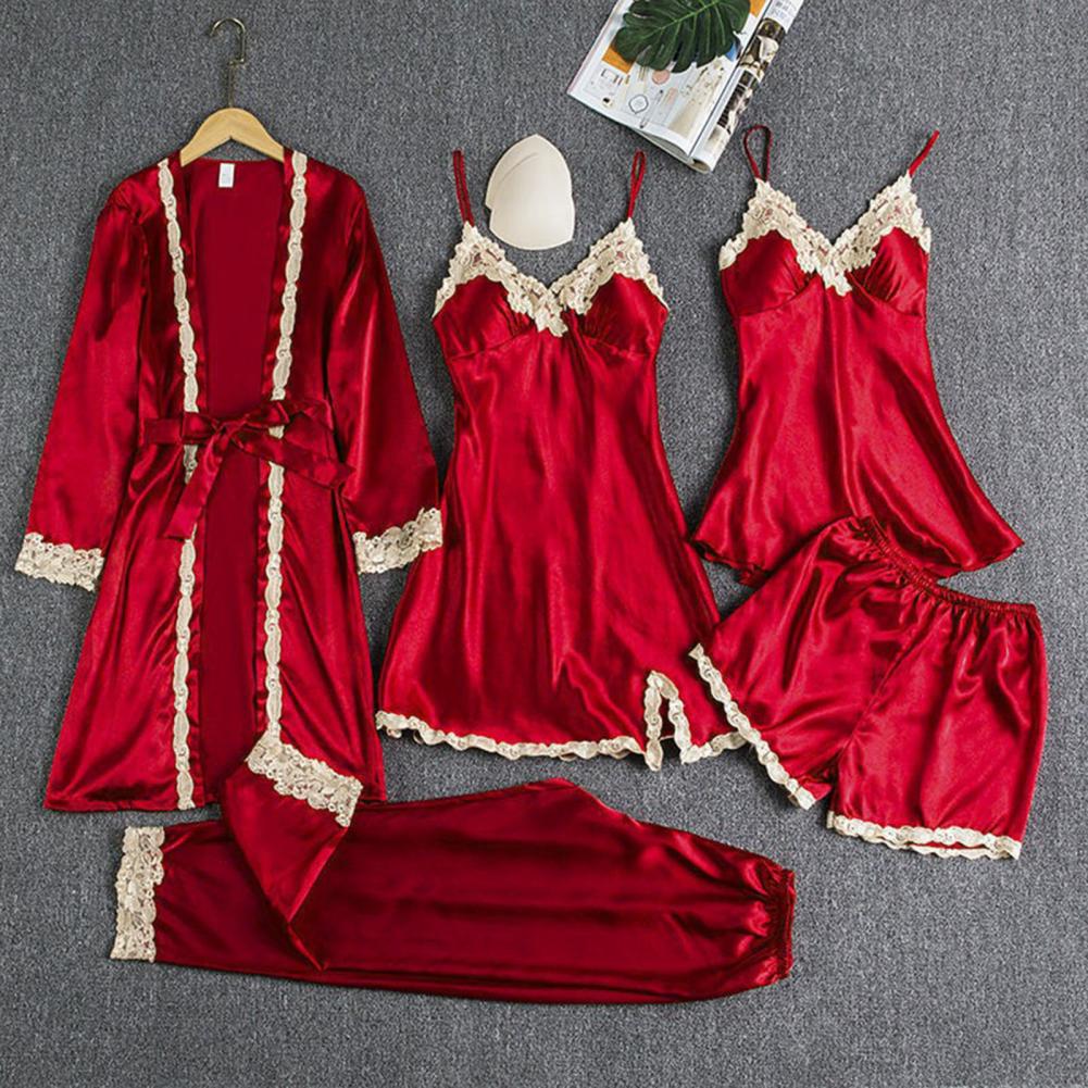 Silk-like Pajama Set Elegant S - Robe Silk Women recension och pris