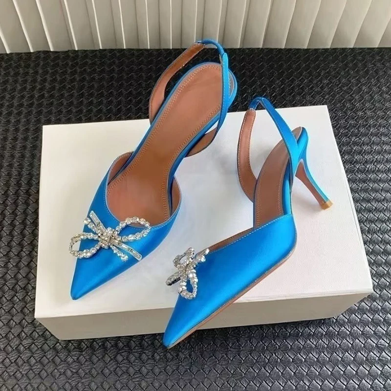 Crystal Bow-knot Thin Heels Sa - Slip Dress Satin recension och pris